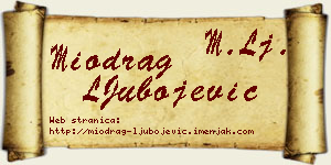 Miodrag LJubojević vizit kartica